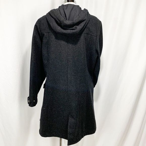 Woolrich Charcoal Gray Duffle Coat Medium - Picture 12 of 12